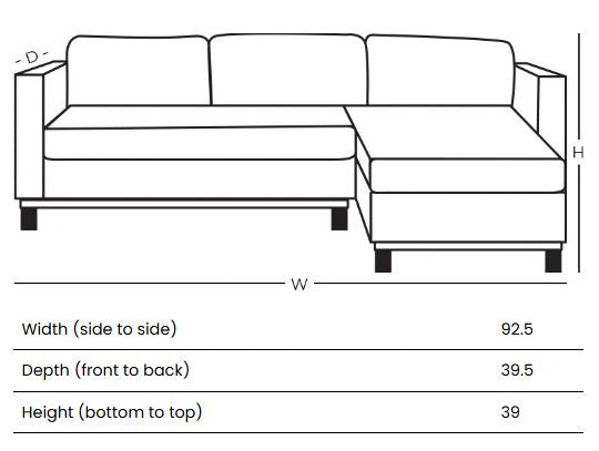 Universal Denim Sofa with Chaise