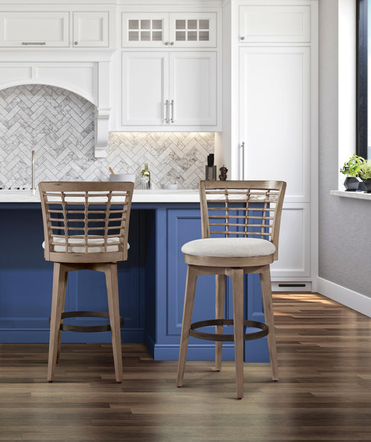 BEACH HOUSE SWIVEL STOOLS BROWN