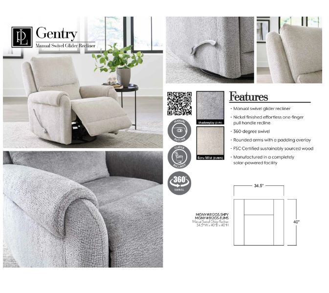 GENTRY - Manual Recliner