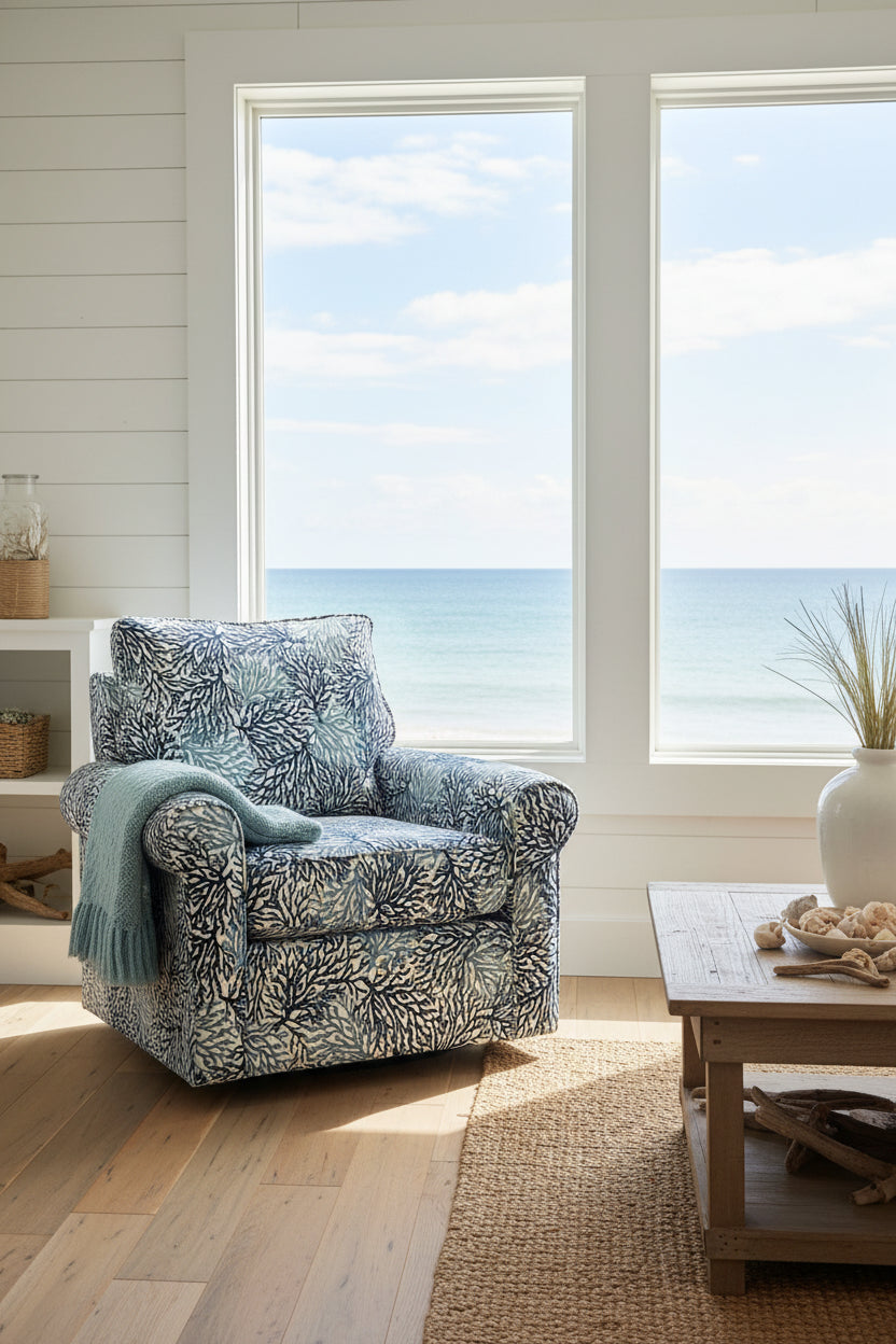 Dwell Navy Swivel Glider