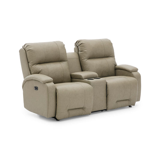 Reclining Leather Console Loveseat (NON POWER)