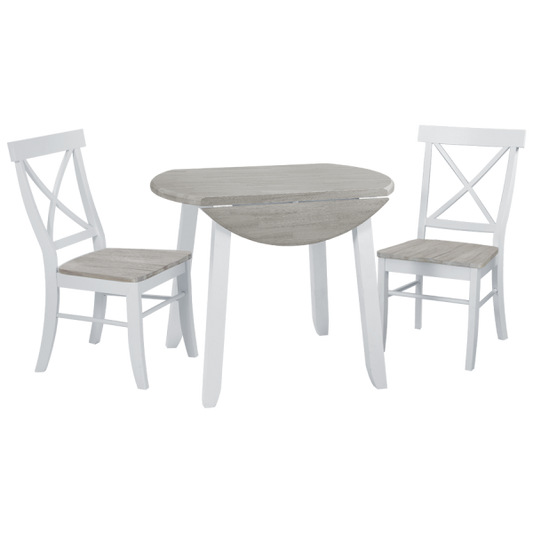 OYSTER BAY ROUND DROP LEAF TABLE SET