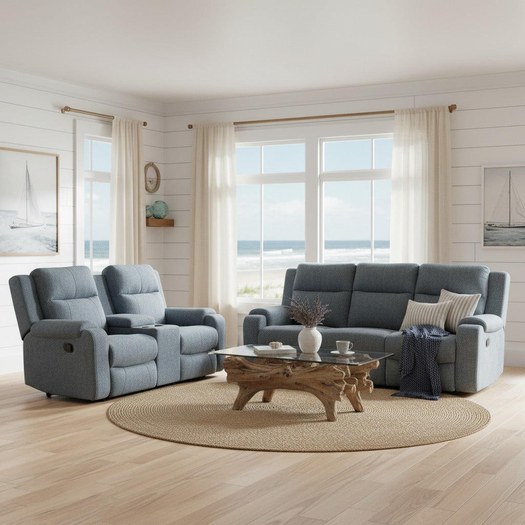 Contour Reclining Sofa, Console Loveseat