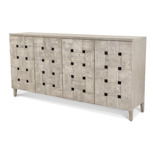 Wooden Weave Console