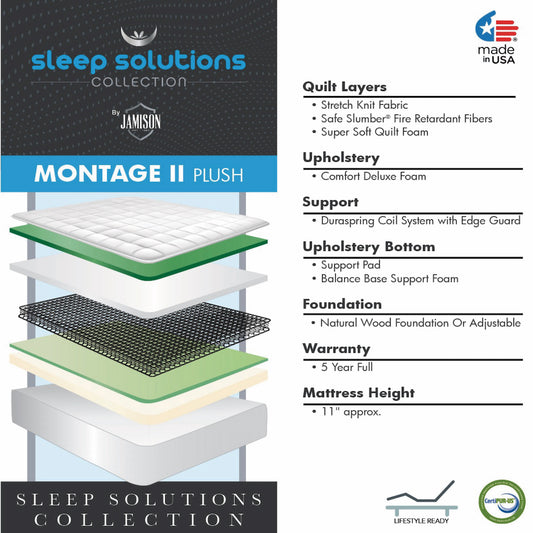 Sleep Solutions Montage II Mattress - Plush