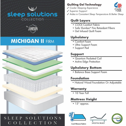 Solstice Autograph Series Michigan II Mattress - Firm