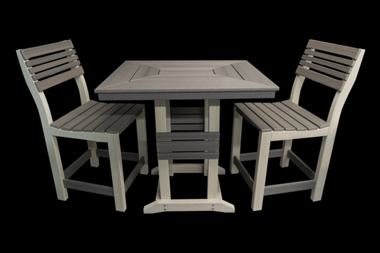 3 Piece Square Mitered Table Set