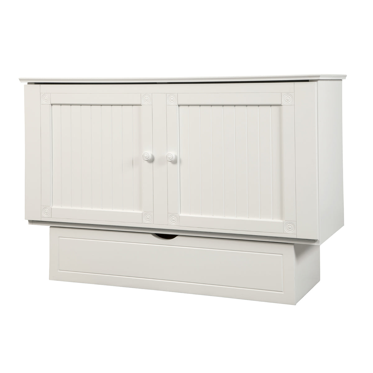 Cottage White Cabinet Bed