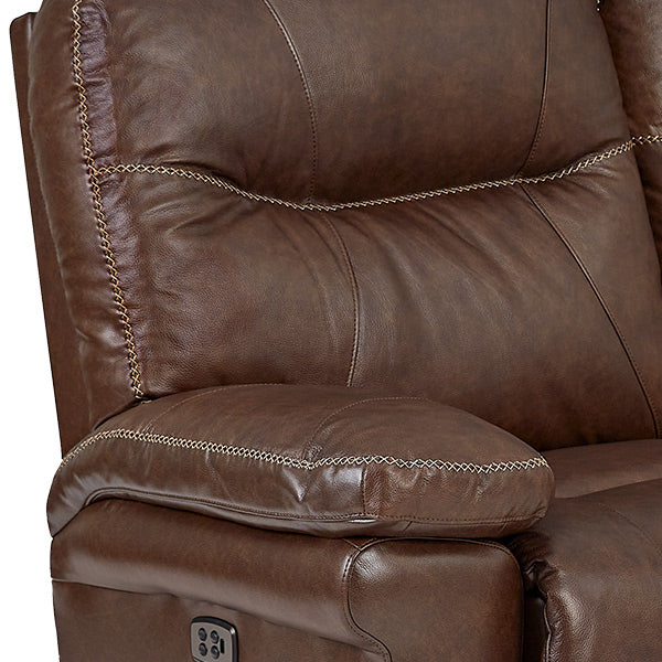 Leya Leather Console Reclining Loveseat