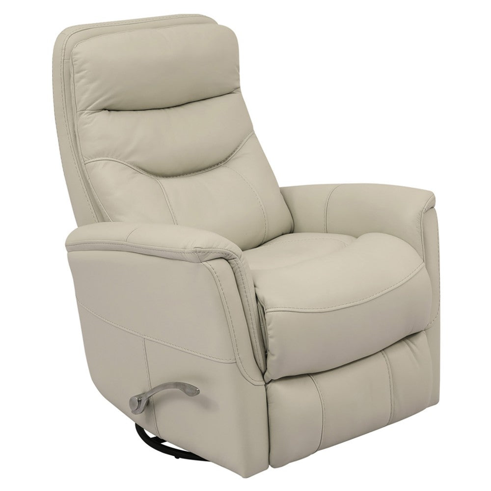 Gemini Swivel Glider Recliner with Adjustable Headrest-Ivory
