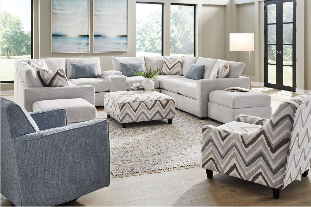 Queenstown Pebble 5 Piece Sectional