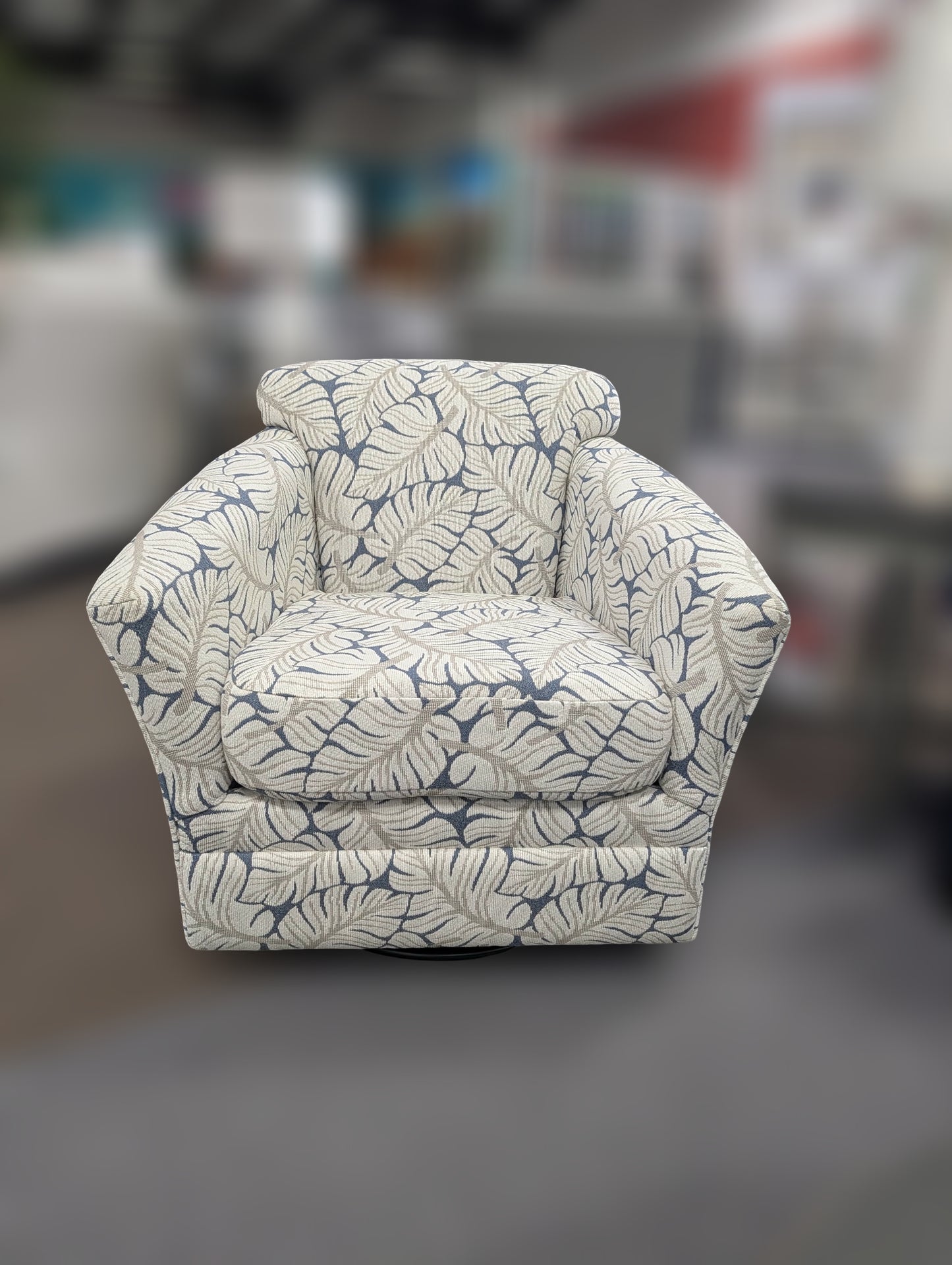 Cyrus Blue  Swivel Glider