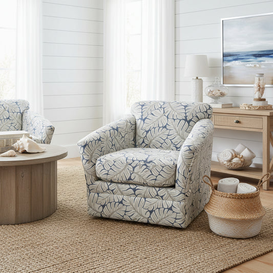 Cyrus Blue  Swivel Glider