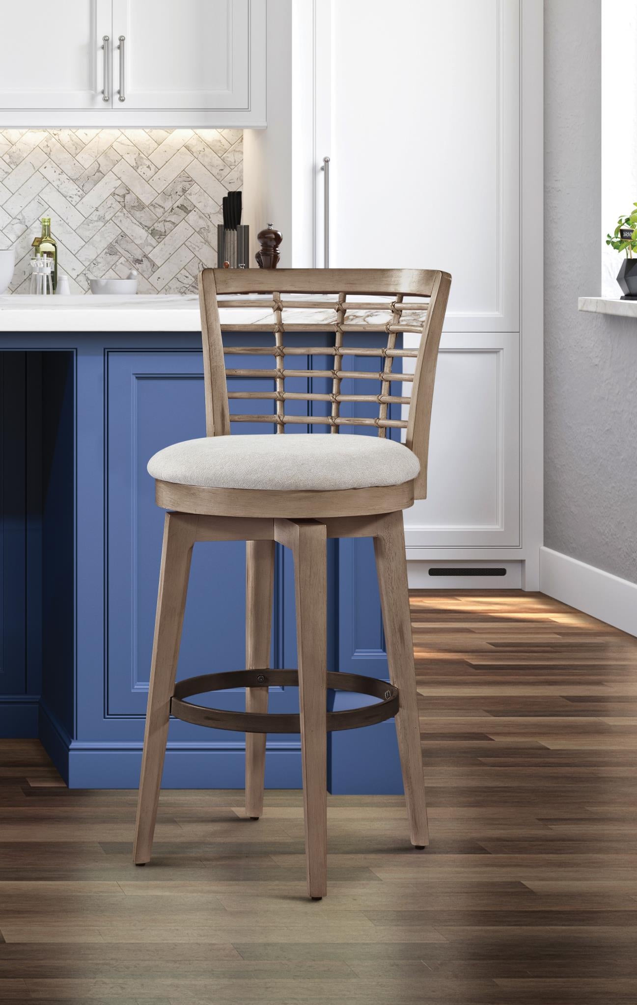 BEACH HOUSE SWIVEL STOOLS BROWN
