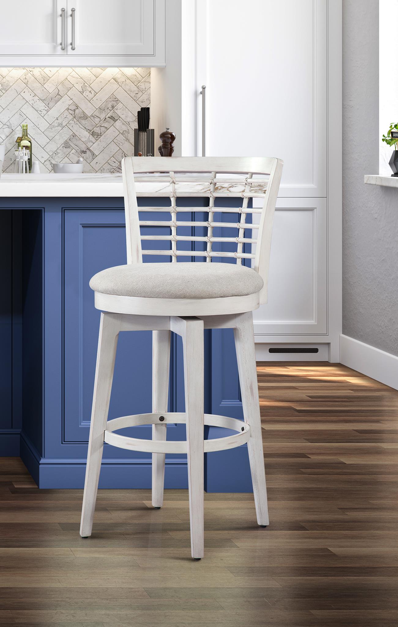 BEACH HOUSE SWIVEL STOOLS WHITE