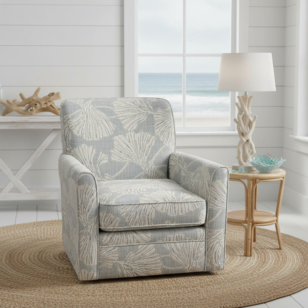 Florus Aqua Swivel Chair