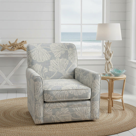 Florus Aqua Swivel Chair