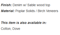 AMERICAN DENIM 76" TV CONSOLE