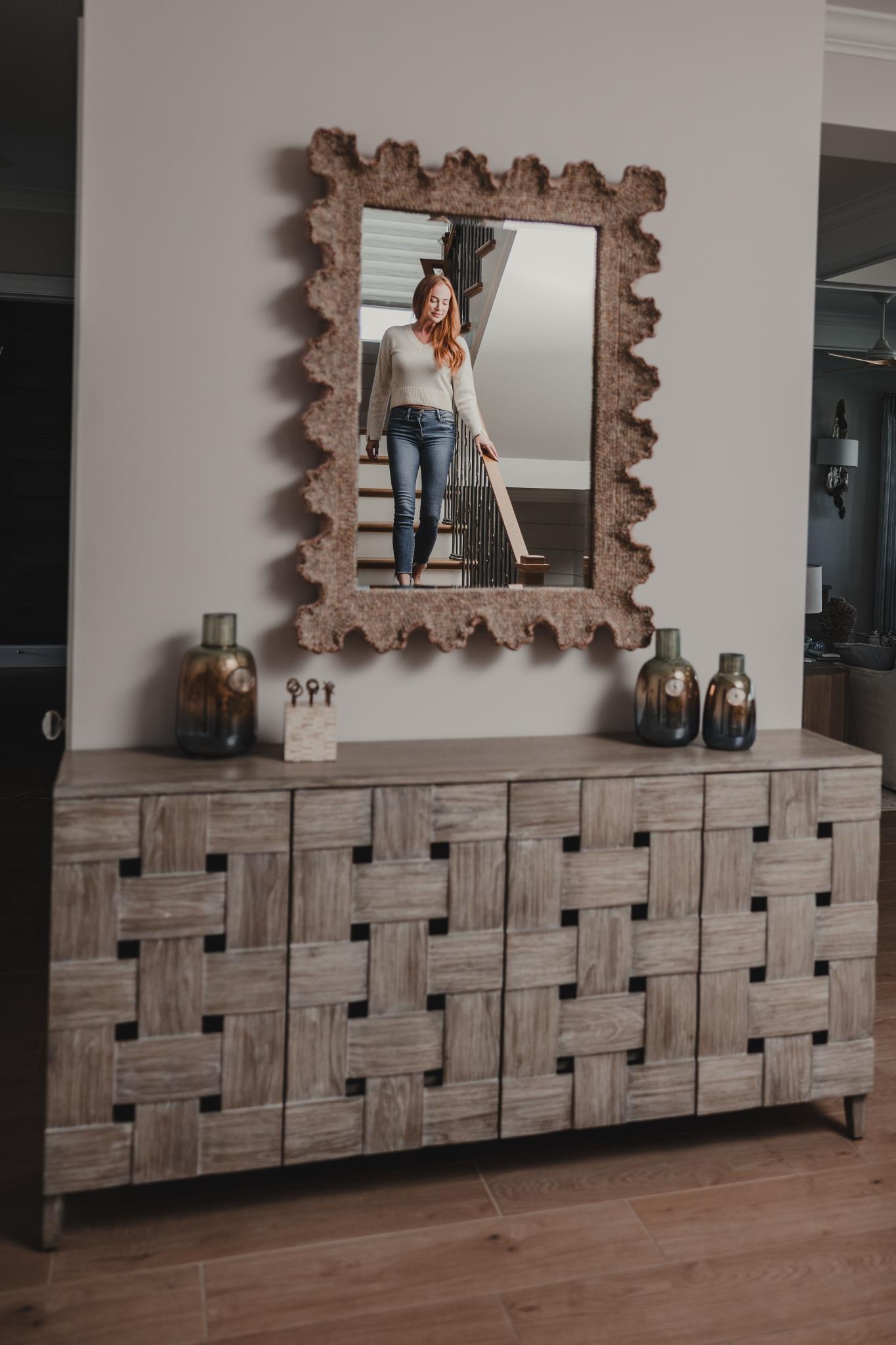 Wooden Weave Console