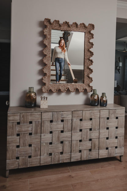 Wooden Weave Console