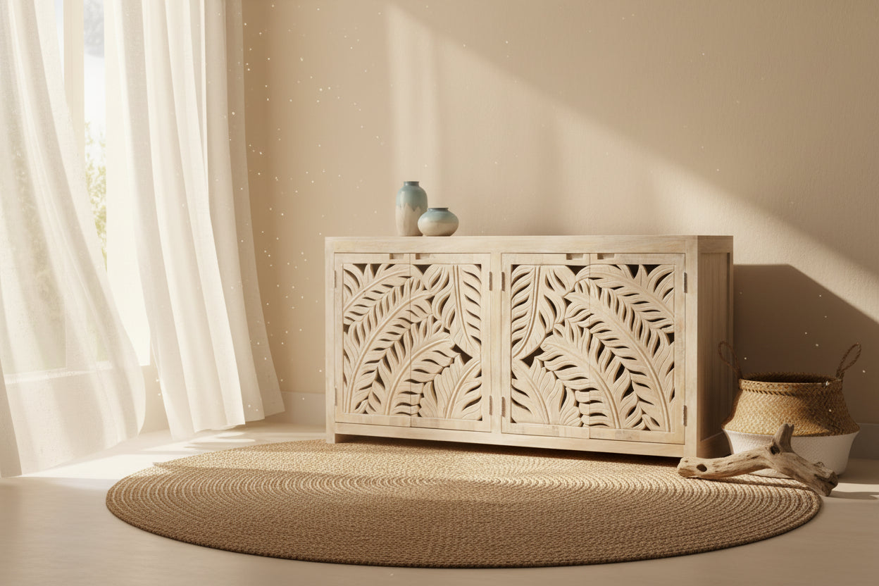 Tropical Breeze Leaf Credenza