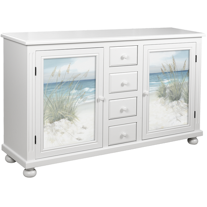Aruba Cabinet, White with Standard Bead Board Panel