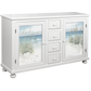 Aruba Cabinet, White with Standard Bead Board Panel