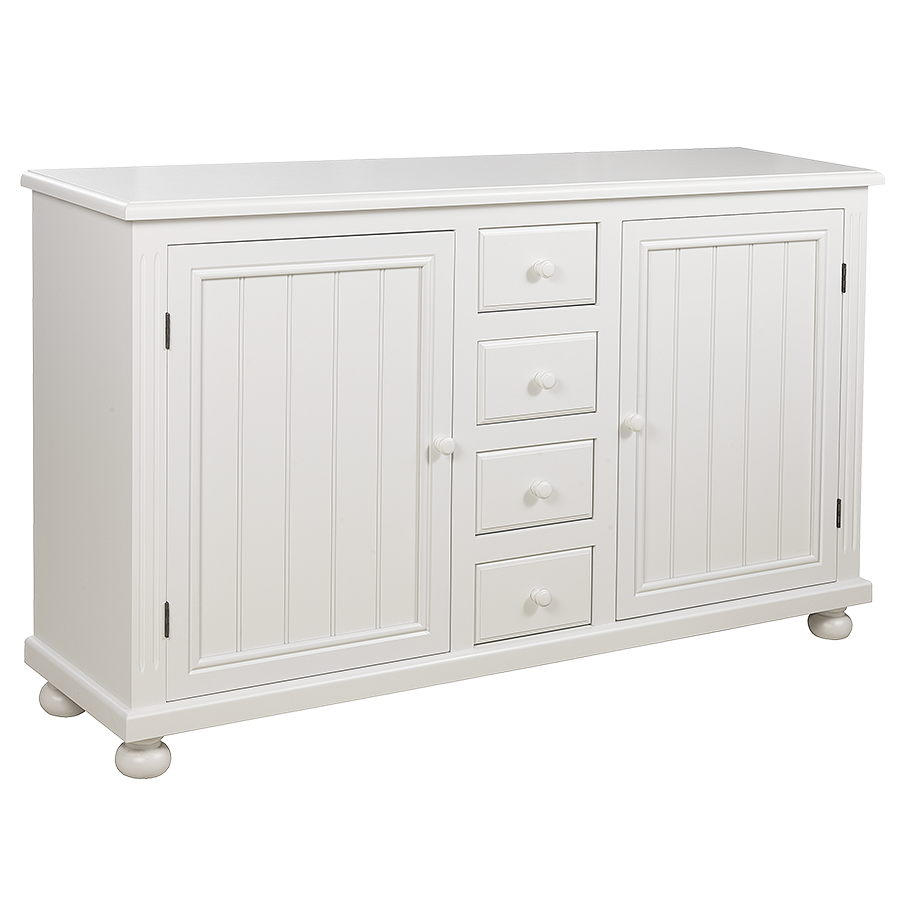 Aruba Cabinet, White with Standard Bead Board Panel