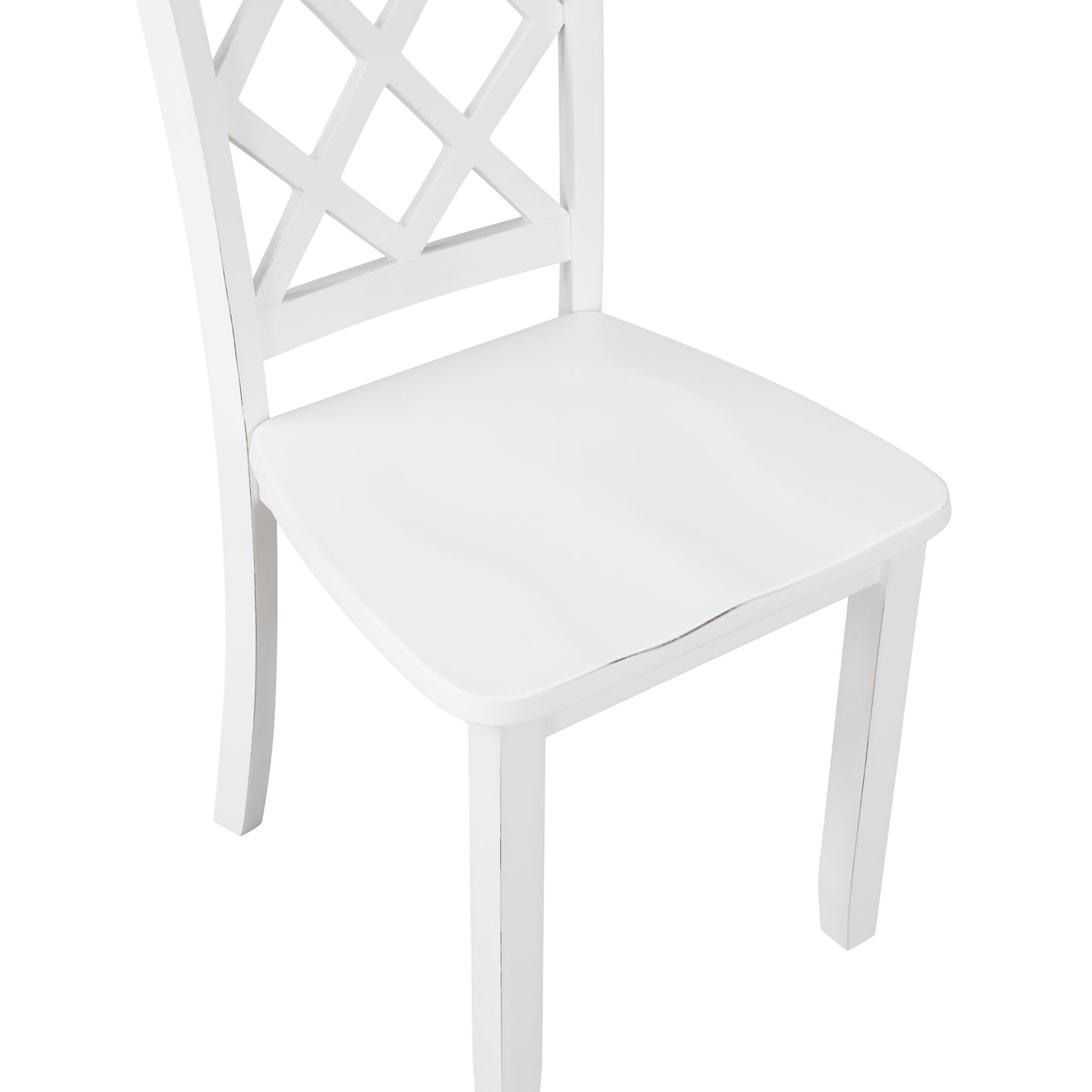 TRELLIS 5 PC DINING SET, TABLE & 4 CHAIRS - WHITE