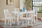 TRELLIS 5 PC DINING SET, TABLE & 4 CHAIRS - WHITE