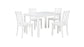 TRELLIS 5 PC DINING SET, TABLE & 4 CHAIRS - WHITE
