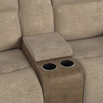 Hornet Motion Sofa, Rocking Console Loveseat & Recliner in Rancho Beige