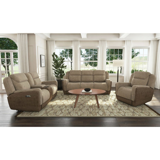 Hornet Motion Sofa, Rocking Console Loveseat & Recliner in Rancho Beige