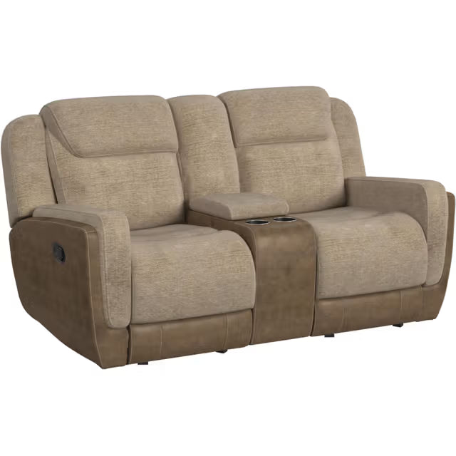 Hornet Motion Sofa, Rocking Console Loveseat & Recliner in Rancho Beige
