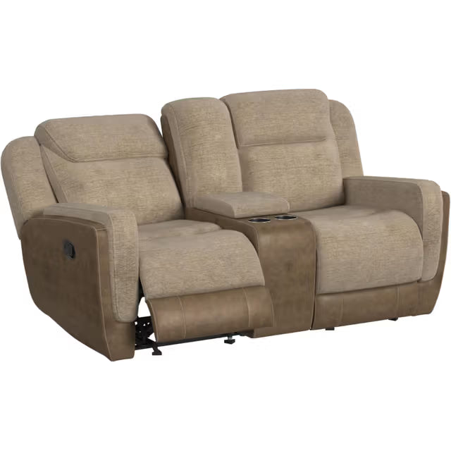 Hornet Motion Sofa, Rocking Console Loveseat & Recliner in Rancho Beige
