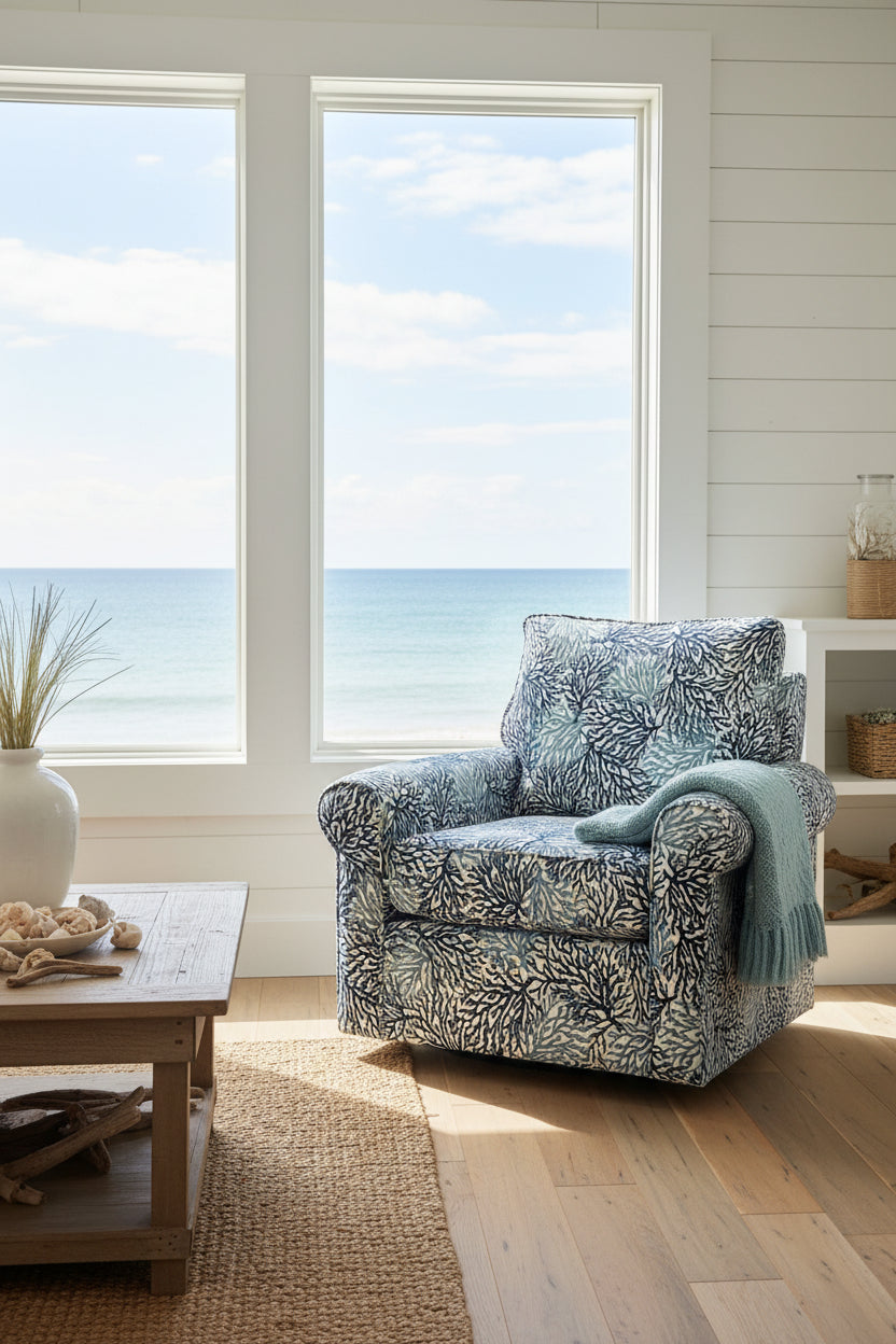 Dwell Navy Swivel Glider
