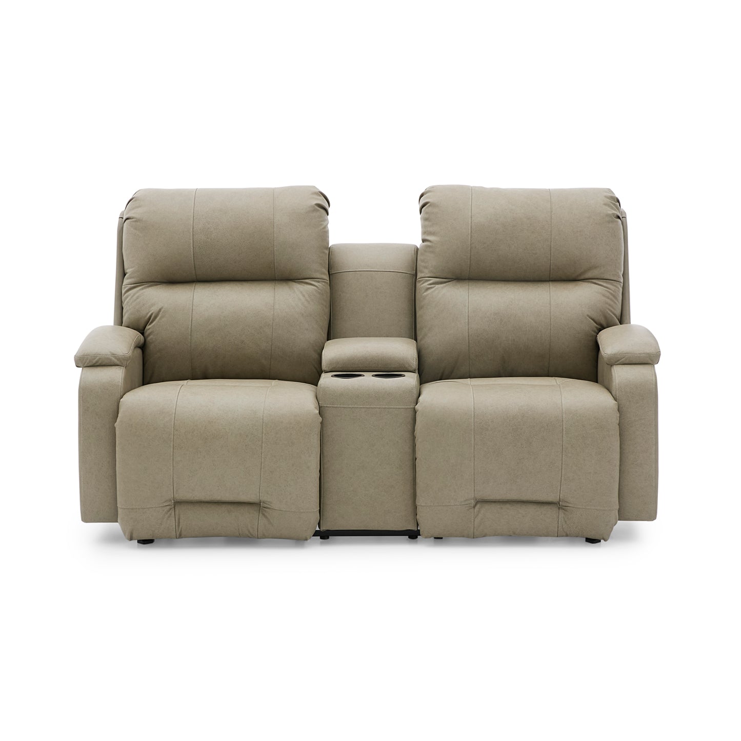 Reclining Leather Console Loveseat (NON POWER)