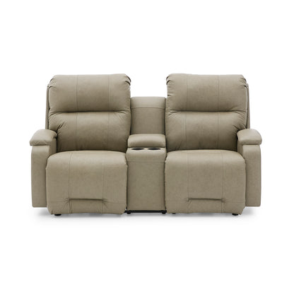Reclining Leather Console Loveseat (NON POWER)