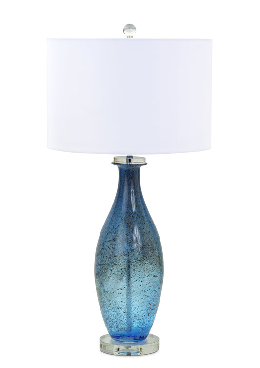 Blue and Green Glass Table Lamp