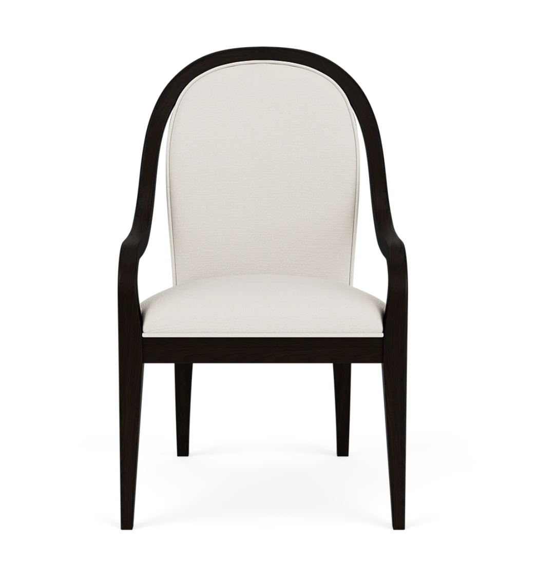 Lydia Curved Upholstered Arm Chair