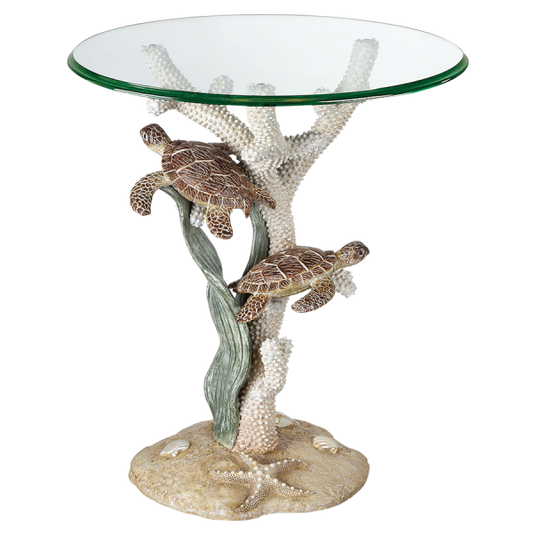 Turtle Sealife Natural Accent Table