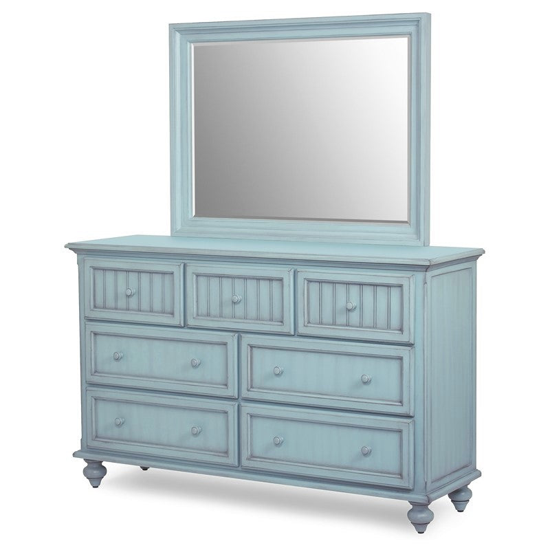 Monaco Bleu Dresser and Mirror
