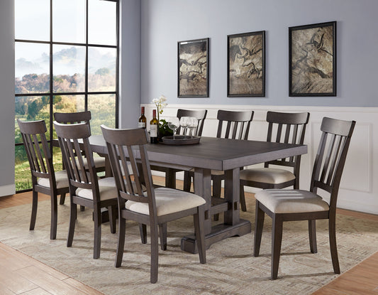 Napa 7 Piece Dining Set Charcoal