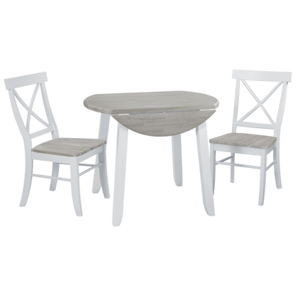 OYSTER BAY ROUND DROP LEAF TABLE SET