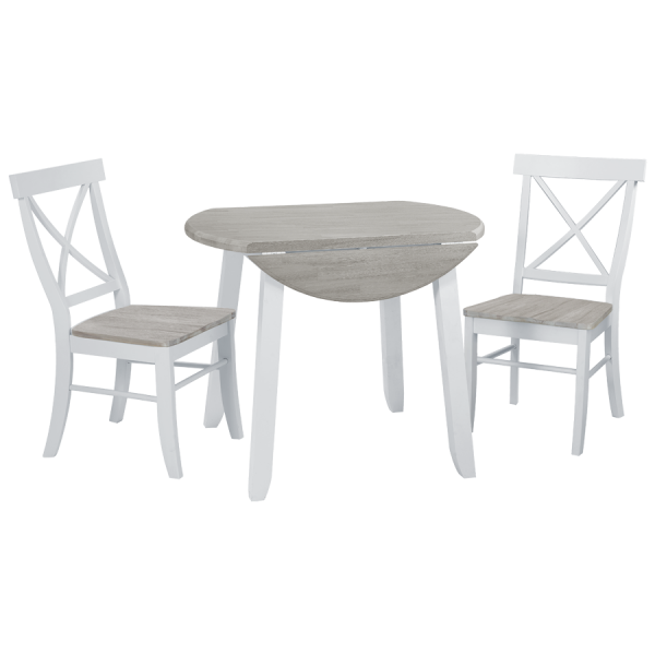 OYSTER BAY ROUND DROP LEAF TABLE SET