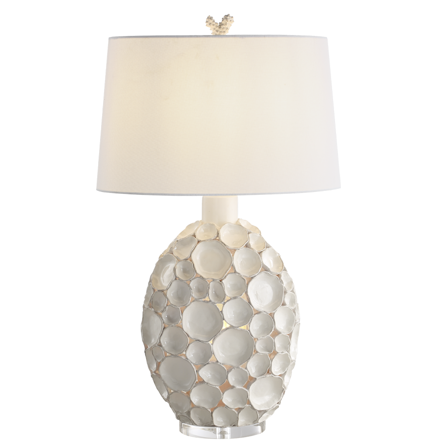 Capiz White Lamp with Night Light