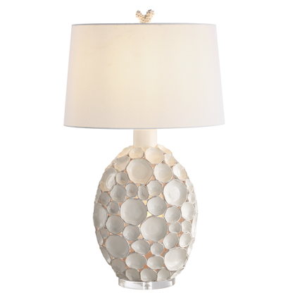 Capiz White Lamp with Night Light