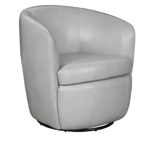 Barolo Leather Swivel Barrel Chair