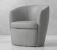 Barolo Leather Swivel Barrel Chair