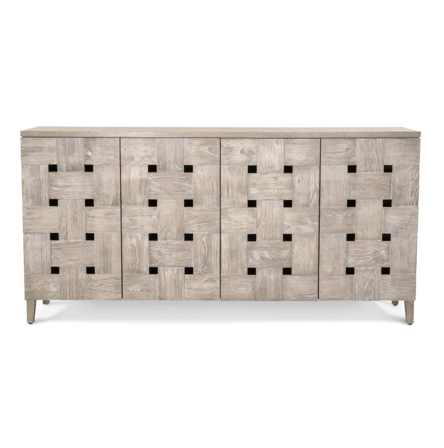 Wooden Weave Console